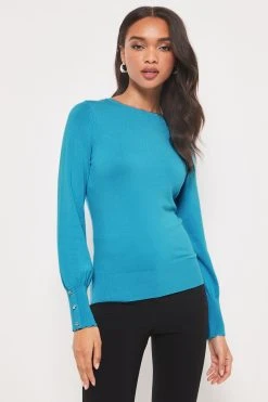 Lipsy Scallop Long Sleeve Knitted Jumper