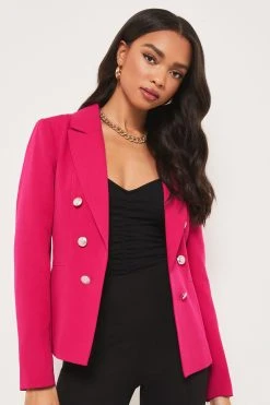 Lipsy Military Tailored Button Blazer