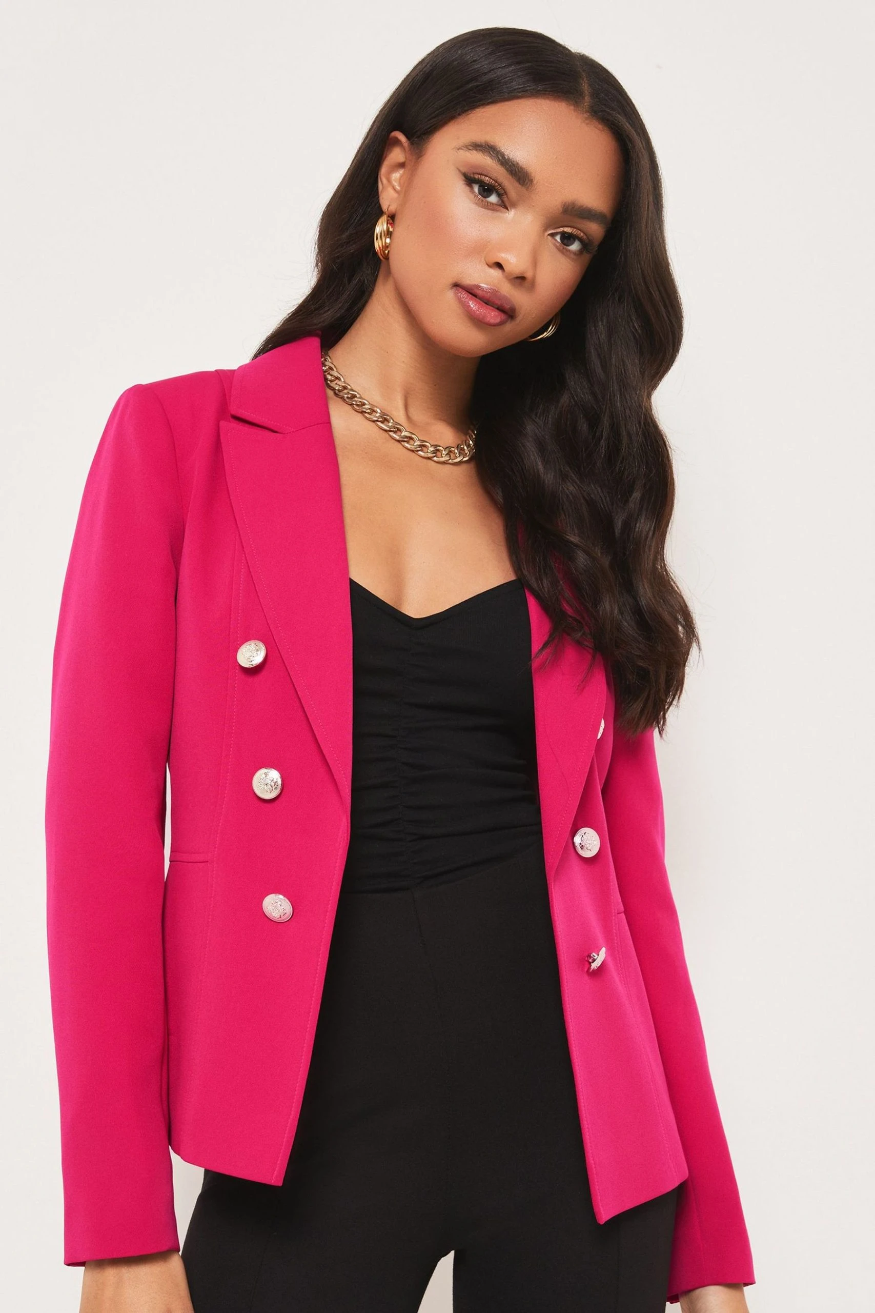 Lipsy Military Tailored Button Blazer