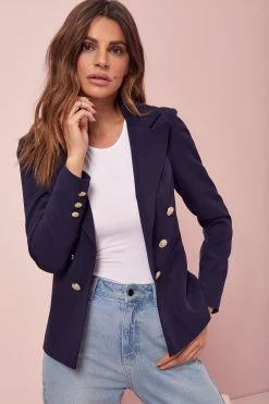 Lipsy Military Tailored Button Blazer