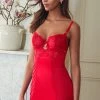 Lipsy Red Embroidered Cupped Slip